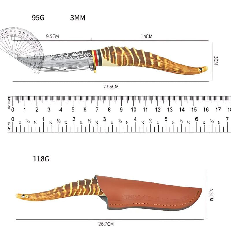 Sport si Outdoor - Camping - Cutite, bricege si accesorii - Cutite si bricege - Cutit de vanatoare cu lama din otel inoxidabil - Infinity.ro