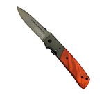 Sport si Outdoor - Camping - Cutite, bricege si accesorii - Cutite si bricege - Cutit supravietuire tip briceag 28cm, placat titan, lama 58 HRC, liner lock, rotita strangere, agatatoare buzunar - Infinity.ro