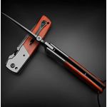 Sport si Outdoor - Camping - Cutite, bricege si accesorii - Cutite si bricege - Cutit supravietuire tip briceag 28cm, placat titan, lama 58 HRC, liner lock, rotita strangere, agatatoare buzunar - Infinity.ro