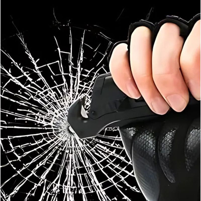 Sport si Outdoor - Camping - Cutite, bricege si accesorii - Cutite si bricege - Cutit pliant de supravietuire, multifunctional, 22 cm , negru - Infinity.ro