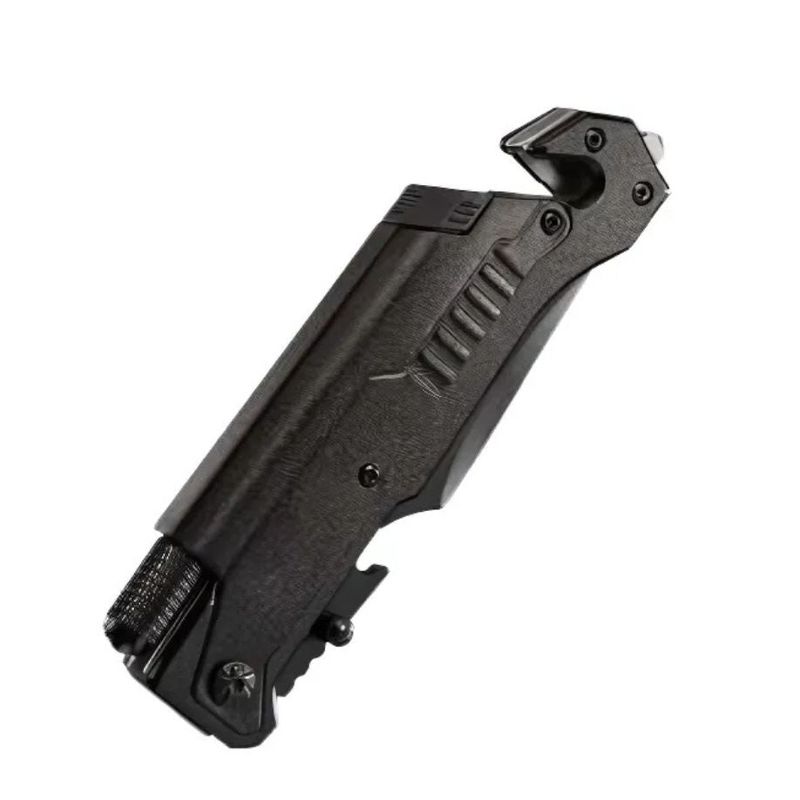 Sport si Outdoor - Camping - Cutite, bricege si accesorii - Cutite si bricege - Cutit pliant de supravietuire, multifunctional, 22 cm , negru - Infinity.ro