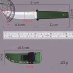 Sport si Outdoor - Camping - Cutite, bricege si accesorii - Cutite si bricege - Cutit Vanatoare Pumnal 440C, Lama Otel Inoxidabil, Husa Protectie, Verde Masliniu, 21 cm - Infinity.ro