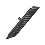 Casa si Gradina - Sanitare - Cazi si cabine de dus - Coloane si seturi de dus - Cap de Dus Patrat Negru, Ultra-Subtire, 30x30 cm, Otel Inoxidabil, Tip Ploaie - 30x30cm - Infinity.ro