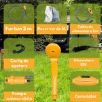 Sport si Outdoor - Camping - Accesorii camping si drumetii - Set dus auto portabil pentru camping 12V, cu pompa submersibila, cablu alimentare 5M, sac 5L - Infinity.ro