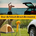 Sport si Outdoor - Camping - Accesorii camping si drumetii - Set dus auto portabil pentru camping 12V, cu pompa submersibila, cablu alimentare 5M, sac 5L - Infinity.ro