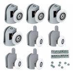 Casa si Gradina - Sanitare - Cazi si cabine de dus - Coloane si seturi de dus - Set 8 buc role pentru reconditionare cabina de dus, otel inoxidabil, cromate, pentru cabine de dus standard - Infinity.ro