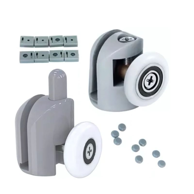 Casa si Gradina - Sanitare - Cazi si cabine de dus - Coloane si seturi de dus - Set 8 buc role pentru reconditionare cabina de dus, otel inoxidabil, cromate, pentru cabine de dus standard - Infinity.ro