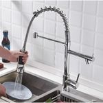 Casa si Gradina - Sanitare - Chiuveta bucatarie si accesorii - Baterii bucatarie - Baterie Bucatarie Profesionala cu Dus Flexibil si Pipa Suplimentara, Crom - Infinity.ro
