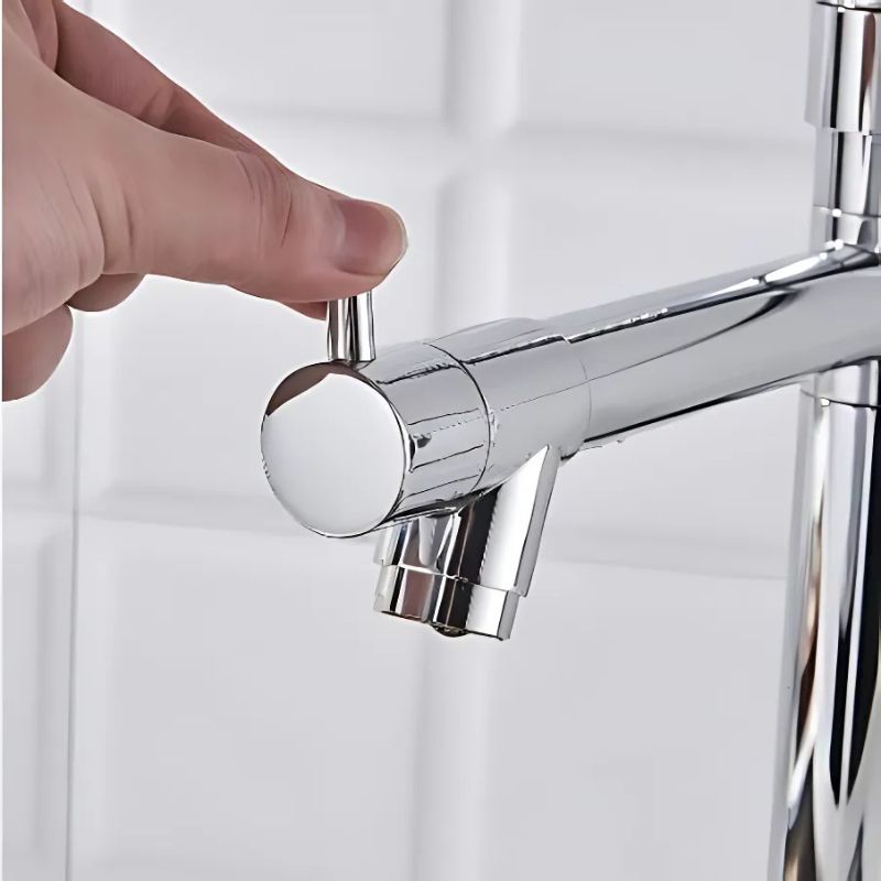 Casa si Gradina - Sanitare - Chiuveta bucatarie si accesorii - Baterii bucatarie - Baterie Bucatarie Profesionala cu Dus Flexibil si Pipa Suplimentara, Crom - Infinity.ro