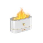 Electronice si Electrocasnice - Climatizare si sisteme de incalzire - Aparate filtrare aer - Umidificatoare - Umidificator de camera, efect de flacara, difuzor ultrasonic aromaterapie, 180ml, alb - Infinity.ro