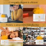 Electronice si Electrocasnice - Climatizare si sisteme de incalzire - Aparate filtrare aer - Umidificatoare - Umidificator de camera, efect de flacara, difuzor ultrasonic aromaterapie, 180ml, alb - Infinity.ro