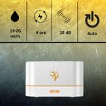 Electronice si Electrocasnice - Climatizare si sisteme de incalzire - Aparate filtrare aer - Umidificatoare - Umidificator de camera, efect de flacara, difuzor ultrasonic aromaterapie, 180ml, alb - Infinity.ro