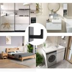 Casa si Gradina - Mobilier - Organizare si depozitare - Cuiere - Set 4 Cuiere Autoadezive Otel Inoxidabil, Fara Gaurire, Rezistente la Apa si Rugina,  Negru 4.5x4.5 cm - Infinity.ro