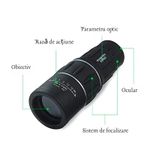 TV, Audio-Video si Foto - Optica, astronomie si metrologie - Optica si astronomie - Binocluri & lunete - Luneta De Camping Si Vanatoare, Monocular, 16x52, Negru, Husa Inclusa - Infinity.ro