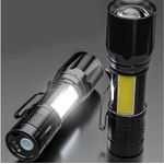 Sport si Outdoor - Camping - Articole solare camping - Lampi si lanterne camping - Lanterna LED CREE + COB, Zoom, 1000 Lumeni, Aluminiu, Rezistenta Apa, USB, 10 cm - Infinity.ro