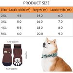 Petshop - Articole imbracaminte - Incaltaminte animale - Set 4 sosete antiderapante pentru catei, talpa cauciuc, bumbac, interior/exterior, maro, 2XL - Infinity.ro