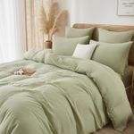 Casa si Gradina - Textile si covoare - Lenjerii de pat - Seturi de lenjerie - Lenjerie pat bumbac muselina, set cu husa pilota dubla 260x240, 2 fete perna 65x65, cu fermoar, aerisita, verde - Infinity.ro