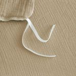 Casa si Gradina - Textile si covoare - Lenjerii de pat - Seturi de lenjerie - Lenjerie pat bumbac muselina, set cu husa pilota dubla 260x240, 2 fete perna 65x65, cu fermoar, moale, kaki - Infinity.ro
