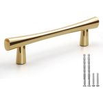 Casa si Gradina - Mobilier - Feronerie si accesorii mobila - Set 5 manere mobila, auriu lucios, 96mm, manere sertare si usi dulap, comode, sifonier, alama lustruita - Infinity.ro