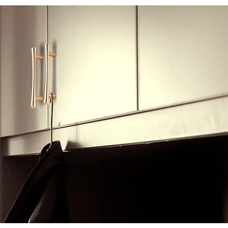 Casa si Gradina - Mobilier - Feronerie si accesorii mobila - Set 5 manere mobila, auriu lucios, 96mm, manere sertare si usi dulap, comode, sifonier, alama lustruita - Infinity.ro