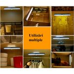 Casa si Gradina - Corpuri si surse de iluminat - Veioze si lampi - Lampa cu 10 LED-uri, senzor de miscare, pentru iluminarea dulapului, scarilor, mobilei, sifonierului, - Infinity.ro