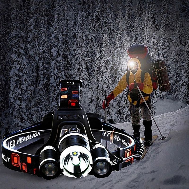 Casa si Gradina - Corpuri si surse de iluminat - Iluminat exterior - Lanterne - Lanterna frontala cu 3 leduri, banda flexibila, rezistenta la apa, praf si socuri - Infinity.ro