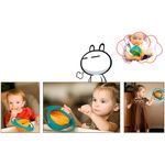 Casa si Gradina - Bucatarie si vesela - Vesela si tacamuri - Farfurii si boluri - Bol rotativ 360° cu protectie anti-varsare pentru copii si bebelusi, albastru - Infinity.ro
