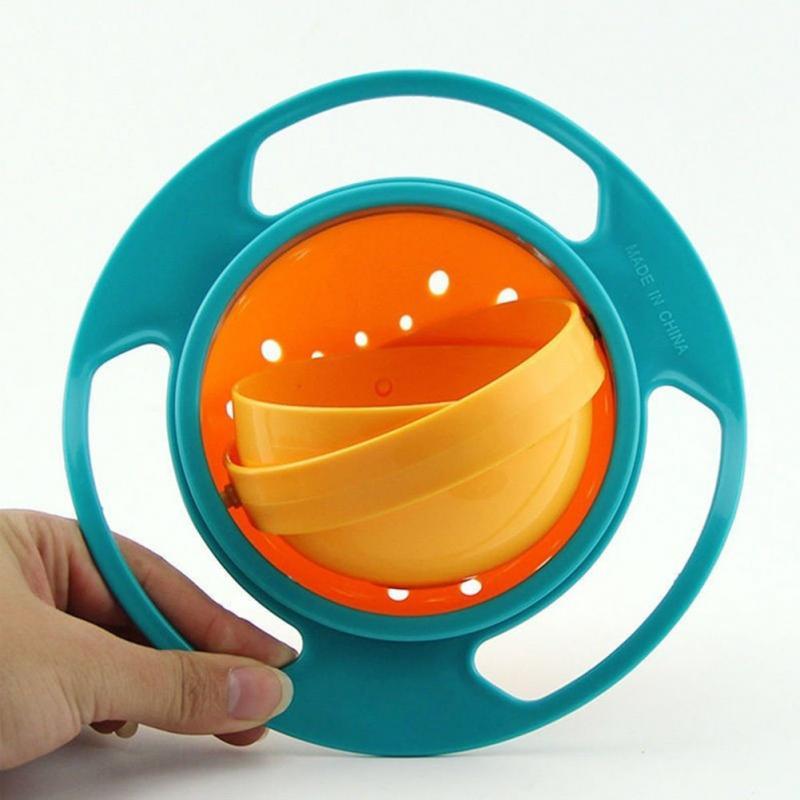 Casa si Gradina - Bucatarie si vesela - Vesela si tacamuri - Farfurii si boluri - Bol rotativ 360° cu protectie anti-varsare pentru copii si bebelusi, albastru - Infinity.ro