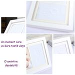 Market - Cadouri - Rame si albume foto - Tablou cu rama foto si 2 amprente, cu plastilina, tip mulaj maini si picioare, pentru copii mici/bebe - Infinity.ro