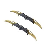 Sport si Outdoor - Camping - Cutite, bricege si accesorii - Cutite si bricege - Set doua bricege cu doua taisuri, DEPOX®, auriu, 32 cm - Infinity.ro