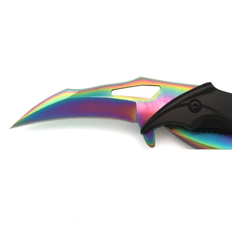 Sport si Outdoor - Camping - Cutite, bricege si accesorii - Cutite si bricege - Set doua bricege cu doua taisuri, DEPOX®, multicolor/auriu, 32 cm - Infinity.ro