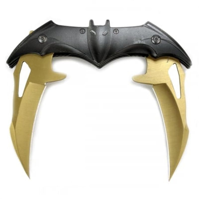 Sport si Outdoor - Camping - Cutite, bricege si accesorii - Cutite si bricege - Set doua bricege cu doua taisuri, DEPOX®, multicolor/auriu, 32 cm - Infinity.ro