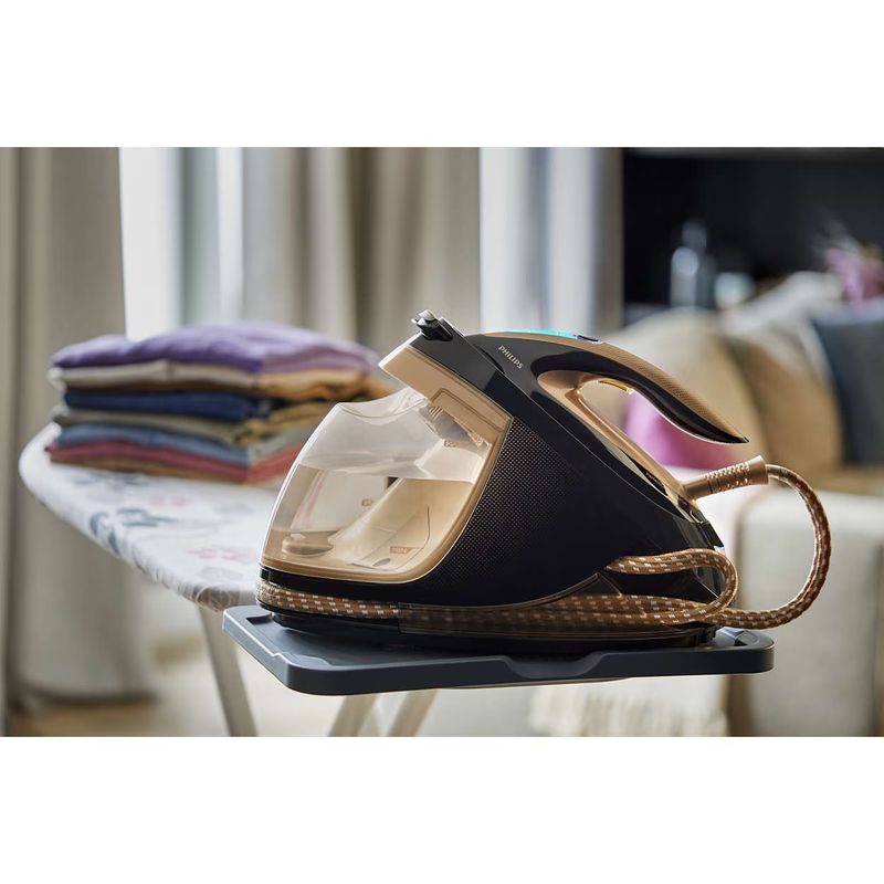 Electronice si Electrocasnice - Ingrijirea tesaturilor - Fiare de calcat - Statie de calcat cu abur Philips PerfectCare Elite Advanced GC9682/80, 2700W, 8 bari, jet de abur continuu 165 g/min, je - Infinity.ro