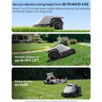 Casa si Gradina - Gradinarit si plante - Utilaje gradina - Masini de tuns iarba - Robot de tuns iarba/gazon eufy E15, Inaltime de taiere 2.5 - 7.6 cm, Management Multi-Zone, Auto Mapare, Navigatie Smart - Infinity.ro