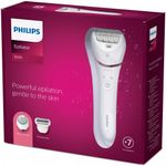 Ingrijire personala si Cosmetice - Aparate & accesorii ingrijire personala - Epilatoare si accesorii - Epilatoare - Epilator umed si uscat Philips Seria 8000 BRE730/10, 7 accesorii, 32 pensete, utilizare fara fir, 2 setari viteza, opti- - Infinity.ro