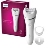 Ingrijire personala si Cosmetice - Aparate & accesorii ingrijire personala - Epilatoare si accesorii - Epilatoare - Epilator umed si uscat Philips BRE700/00, 3 accesorii, 32 pensete, utilizare fara fir, 2 setari viteza, opti-light, disc - Infinity.ro
