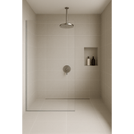 Casa si Gradina - Sanitare - Cazi si cabine de dus - Coloane si seturi de dus - Brat de dus Remer Rubinetterie Wellness 347N50, 500 mm, montaj fix, compatibil para dus patrata/rotunda, alama cromata - Infinity.ro