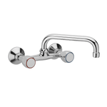 Casa si Gradina - Sanitare - Chiuveta bucatarie si accesorii - Baterii bucatarie - Baterie bucatarie Remer Rubinetterie 1000-2000 41SY, dublu comanda, rezistenta la coroziune, pipa pivotanta, alama - Infinity.ro
