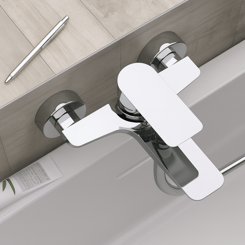 Casa si Gradina - Sanitare - Lavoar baie si accesorii - Baterii sanitare - Baterie de cada Remer Rubinetterie Infinity I05, aparenta, monocomanda, comutator dus,,aerator, cartus ceramic, alama - Infinity.ro