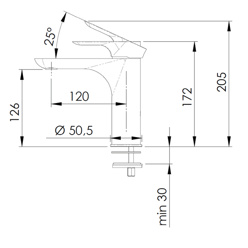 Casa si Gradina - Sanitare - Lavoar baie si accesorii - Baterii sanitare - Baterie lavoar Remer Rubinetterie Infinity I11, monocomanda, cartus ceramic, aerator, aspect minimalist, alama sanitara - Infinity.ro