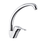 Casa si Gradina - Sanitare - Chiuveta bucatarie si accesorii - Baterii bucatarie - Baterie bucatarie Remer Rubinetterie Kitchen K42, monocomanda, finisaj cromat, pipa inalta pivotanta, alama sanitara - Infinity.ro
