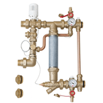 Casa si Gradina - Termice - Instalatii termice - Incalzire in pardosela - Grup de amestec termostatic Giacomini R557RY043, vana cu 3 circuite si cap termostatic, 1", pentru incalzire mixta - Infinity.ro