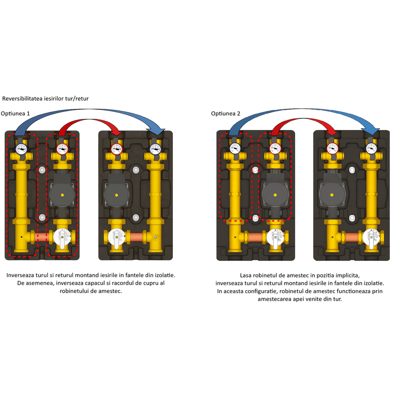 Casa si Gradina - Termice - Instalatii termice - Incalzire in pardosela - Grup de pompare cu vana de amestec cu bila Giacomini R586RY102, pompa de circulatie DAB EVOSTA2, 400mp - Infinity.ro