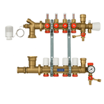 Casa si Gradina - Termice - Instalatii termice - Incalzire in pardosela - Set Distribuitor preasamblat cu debitmetre Giacomini R557FY012, 12 circuite, 180 mp, reglare termostatica - Infinity.ro