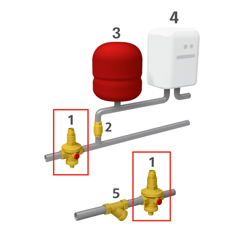Casa si Gradina - Sanitare - Instalatii hidro - Fitinguri - Reductor de presiune cu membrana Giacomini R153MY005, FI, G 1", 1.5-7 bar, alama CR, PN25, pentru apa si aer comprimat - Infinity.ro