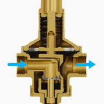 Casa si Gradina - Sanitare - Instalatii hidro - Fitinguri - Reductor de presiune cu membrana Giacomini R153MY005, FI, G 1", 1.5-7 bar, alama CR, PN25, pentru apa si aer comprimat - Infinity.ro