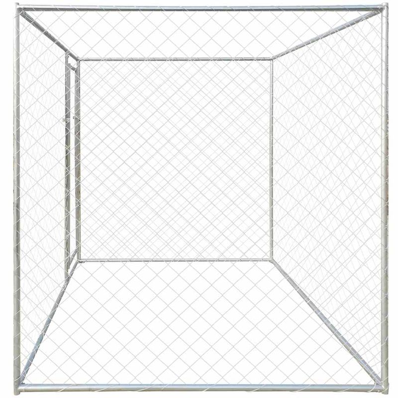 Petshop - Accesorii petshop - Culcusuri si custi - Custi interior si exterior - Keneluri pentru caini Argintiu 192 x 192 x 195 cm - Infinity.ro