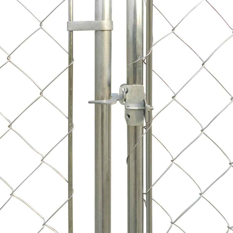 Petshop - Accesorii petshop - Culcusuri si custi - Custi interior si exterior - Keneluri pentru caini Argintiu 192 x 192 x 195 cm - Infinity.ro