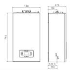Casa si Gradina - Termice - Centrale termice si accesorii - Centrale termice - Centrala termica pe gaz in condensare, Beretta Mynute EVO X 25C, afisaj digital, IPX5D, schimbator inox+ kit evacuare - Infinity.ro