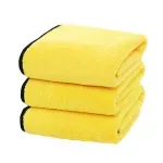 Auto si Moto - Intretinere auto - Produse curatare auto - Laveta din Microfibra pura si super absorbanta EMESZON®, 30x30 cm 800 GSM, curatare masina, geamuri, monitor, gri-galben - Infinity.ro